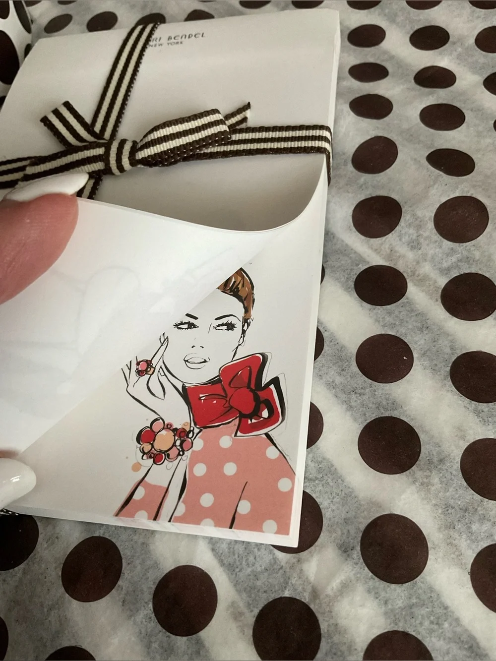 Henri Bendel Notepad Holder + Notepad with Designs by Megan Hess